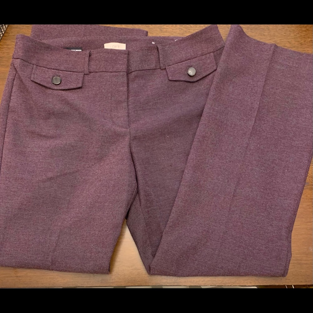 LOFT Purple Wide Leg Pants
